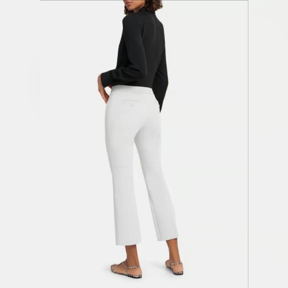 Theory Kick Pant Optic White Twill Bi-Stretch Size 12 NWT